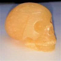 yellow calcite skull