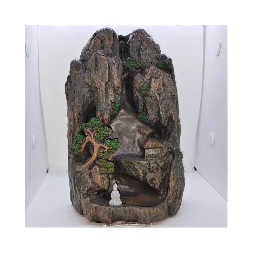 buddha mountain scene backflow incense cone burner 2