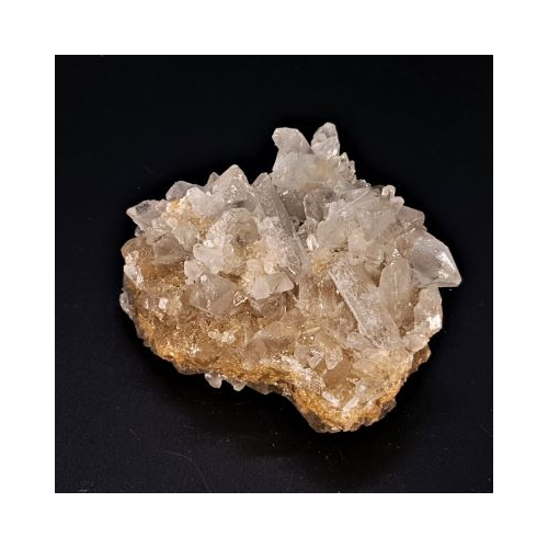 celestite cluster 1 side view black background