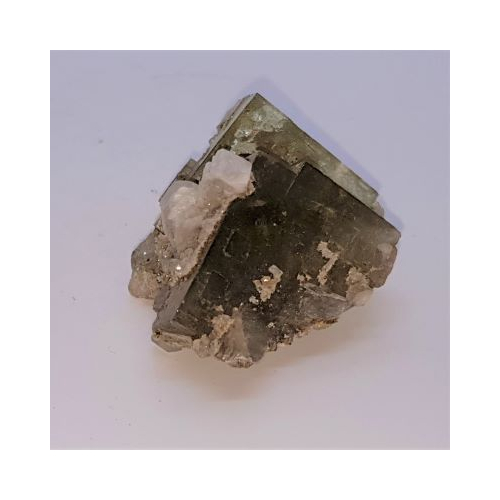 fluorite calcite pyrite and quartz 3 side view