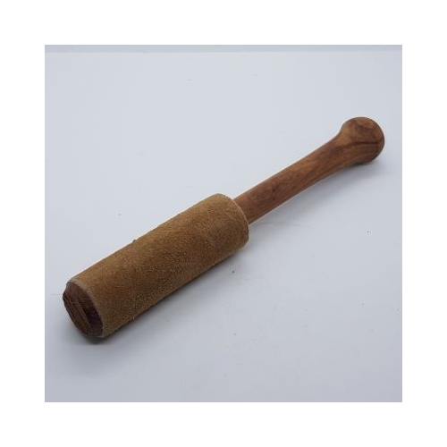 small suede and wood singing bowl beater