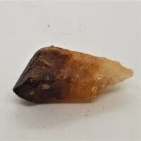 small dark citrine point 2 reverse side