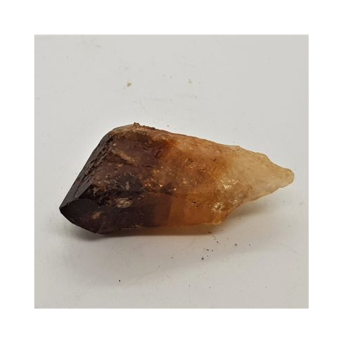 small dark citrine point 2 reverse side