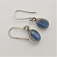 kyanite in silver earrings 1