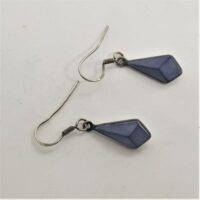 lapis lazuli kite shape in silver earrings