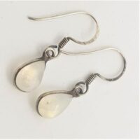 teardrop shaped rainbow moonstone n silver earrings 2