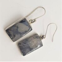 turkish tube agate in silver earrings 2