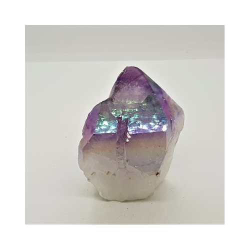 large aura amethyst point top view