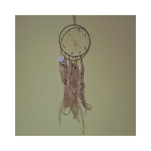 beige feathery dreamcatcher