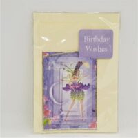 3d purple fairy birthday wishes card hand made