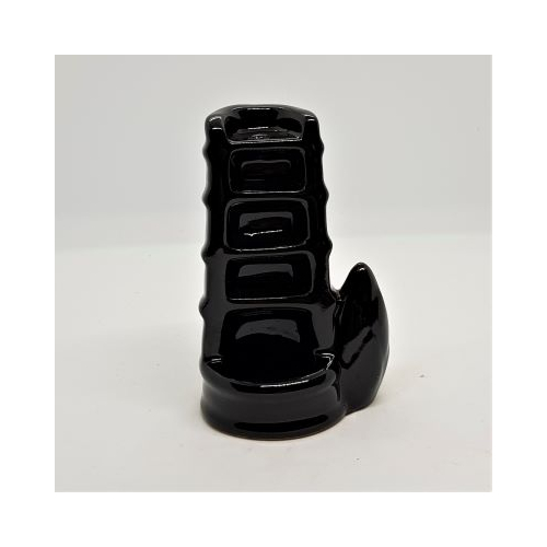 small black ceramic pagoda backflow incense burner