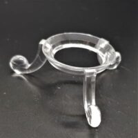 small clear plastic 3 legged stand for crystal spheres