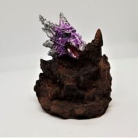 dragon and mountain backflow cone burner with LED