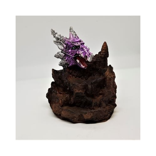 dragon and mountain backflow cone burner with LED
