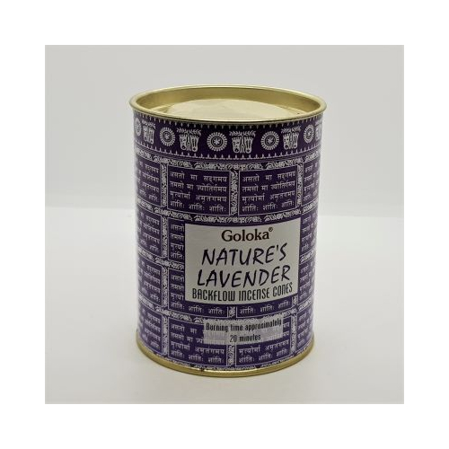 goloka nature's lavender backflow incense cones