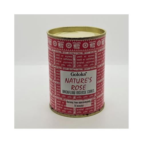 goloka nature's rose backflow incense cones