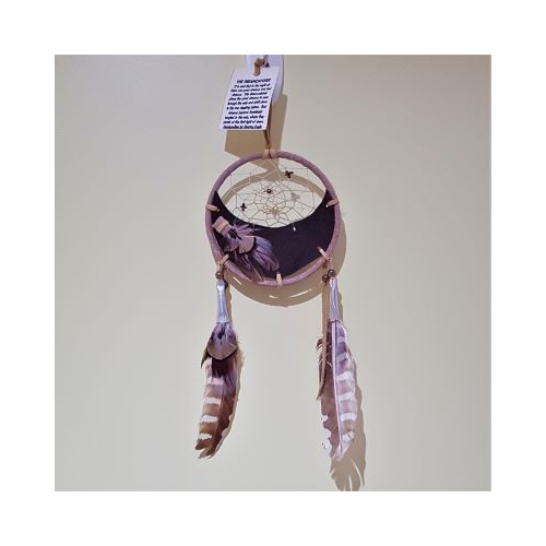purple and pink half shield dreamcatcher