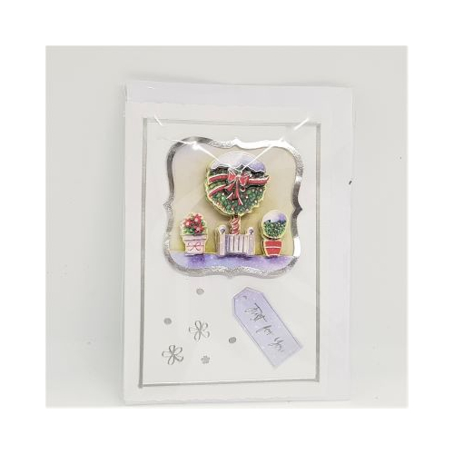 3d decoupage trees in tubs just for you card hand made