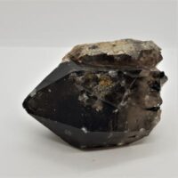 smokey quartz 1 side view with second crystal on top