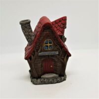 red fairy house cone incense burner