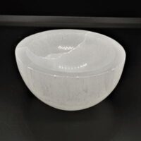 small selenite bowl side view
