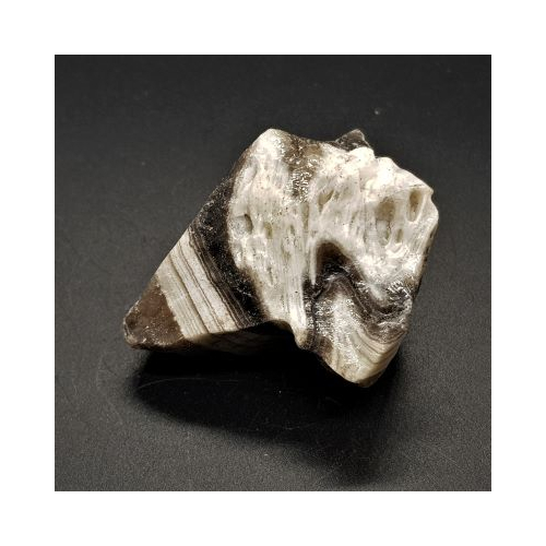 natural zebra aragonite reverse side