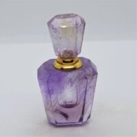 small standing amethyst perfume bottle with amethyst lid 7