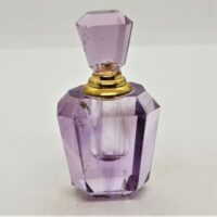 small standing amethyst perfume bottle with amethyst lid 9