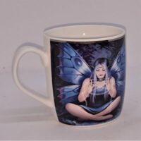 ceramic mug blue fairy design