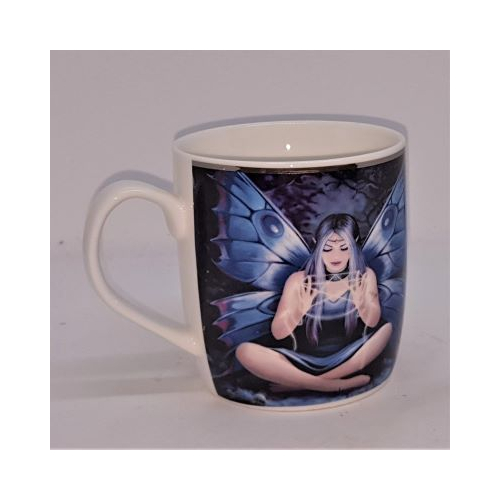 ceramic mug blue fairy design