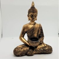 gold effect buddha tea lite holder