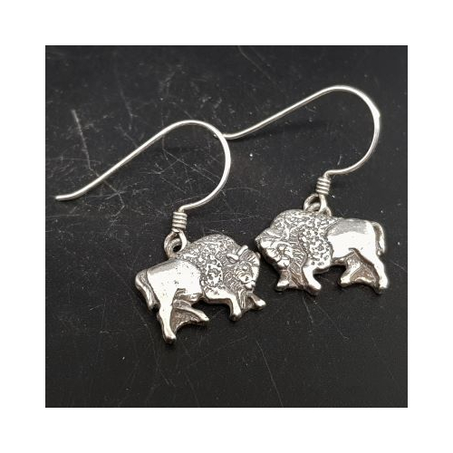 native american made buffalo earrings