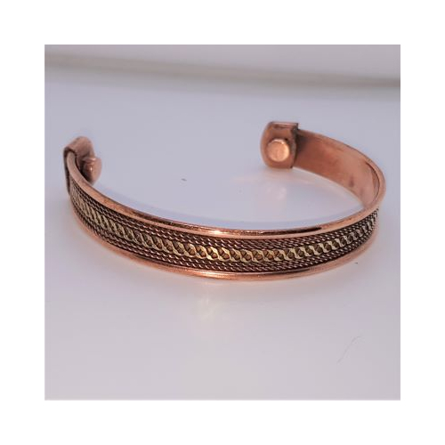patterned copper bracelet