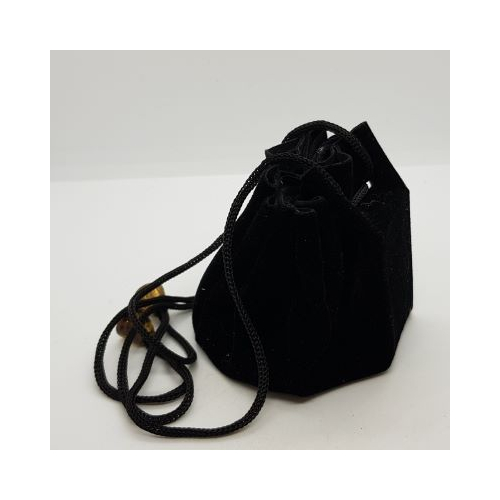 drawstring black pouch
