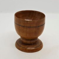 large egg cup style wooden sphere or crystal ball holder