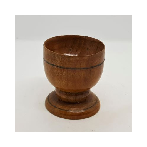 large egg cup style wooden sphere or crystal ball holder