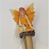 fairy toppers on pencils yellow fairy close up