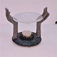 resin hands oil burner side view