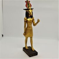 black and gold khnum resin figure