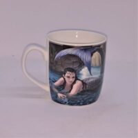 ceramic mug with mermaid pattern reverse side