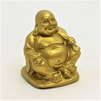 mini gold coloured laughing buddha
