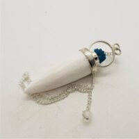 scolocite bullet pendulum with cavansite top