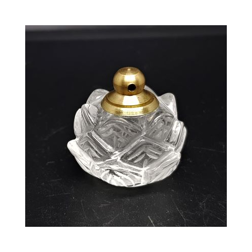 small quartz lotus flower perfume bottle 6 hole for chain