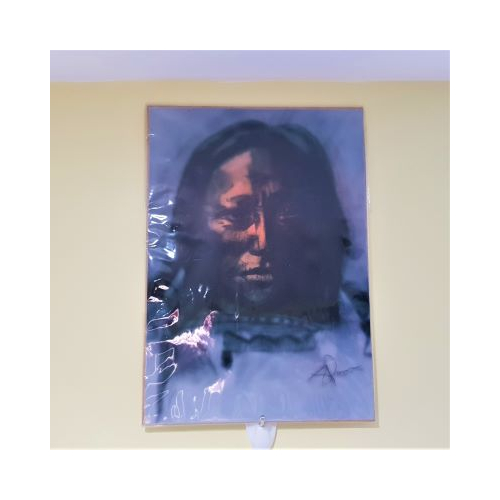print of native american male face