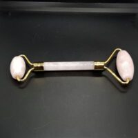 twin roller rose quartz facial roller