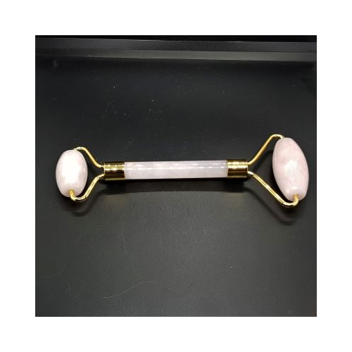 twin roller rose quartz facial roller