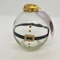 father christmas christmas bauble shaped glass