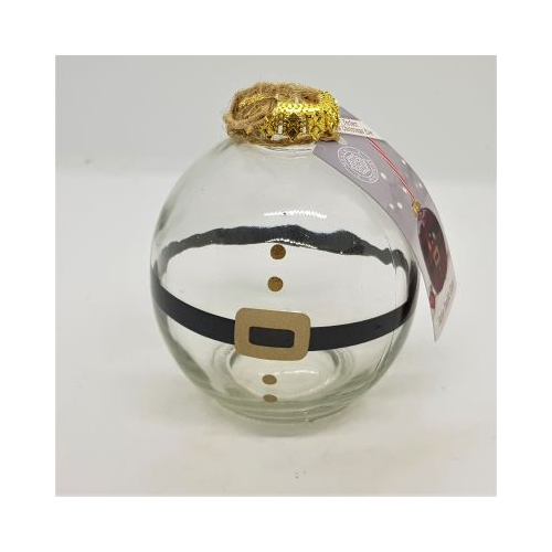 father christmas christmas bauble shaped glass