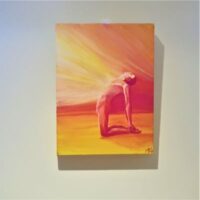 acrylic original picture of man called solar plexus