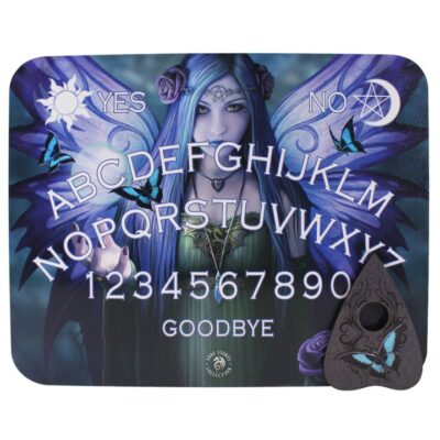 Spirit board with purple fairy entitled mystic aura